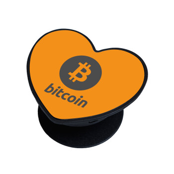 Bitcoin, Phone Holders Stand  καρδιά Μαύρο Βάση Στήριξης Κινητού στο Χέρι