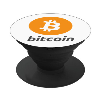 Bitcoin, Pop Socket Μαύρο Βάση Στήριξης Κινητού στο Χέρι