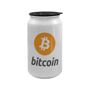 Bitcoin, Κούπα ταξιδιού μεταλλική με καπάκι (tin-can) 500ml