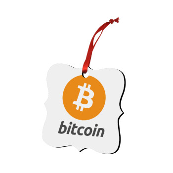 Bitcoin, Στολίδι Χριστουγεννιάτικο στολίδι polygon ξύλινο 7.5cm