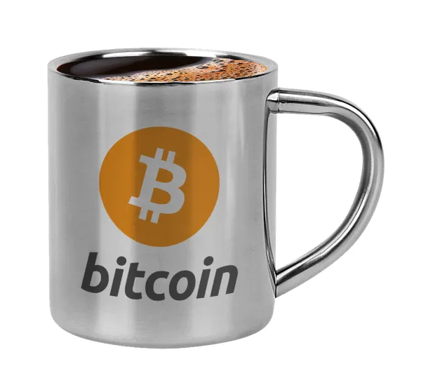 Bitcoin — Κουπάκι μεταλλικό διπλού τοιχώματος για espresso (220ml)