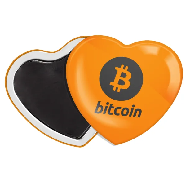Bitcoin — Μαγνητάκι καρδιά (57x52mm)