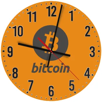 Bitcoin, Ρολόι τοίχου ξύλινο (30cm)