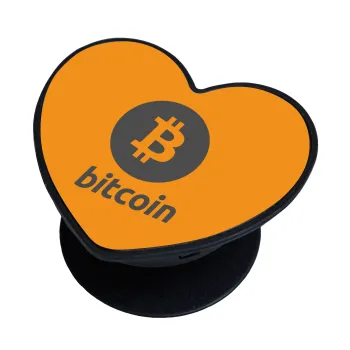 Bitcoin, Phone Holders Stand  καρδιά Μαύρο Βάση Στήριξης Κινητού στο Χέρι