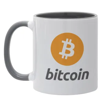 Bitcoin, Mug colored grey, ceramic, 330ml
