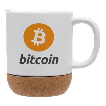 Bitcoin, Ceramic coffee mug Cork (MAT), 330ml