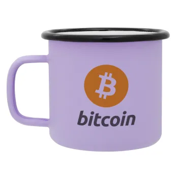 Bitcoin, Κούπα Μεταλλική εμαγιέ ΜΑΤ Light Pastel Purple 360ml