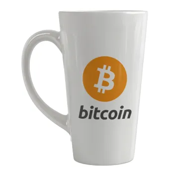Bitcoin, Κούπα κωνική Latte Μεγάλη, κεραμική, 450ml