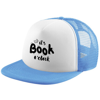 It's Book O'Clock, Καπέλο Soft Trucker με Δίχτυ Γαλάζιο/Λευκό