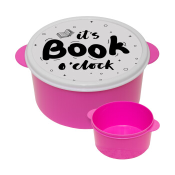 It's Book O'Clock, ΡΟΖ παιδικό δοχείο φαγητού πλαστικό (BPA-FREE) Lunch Βox M16 x Π16 x Υ8cm
