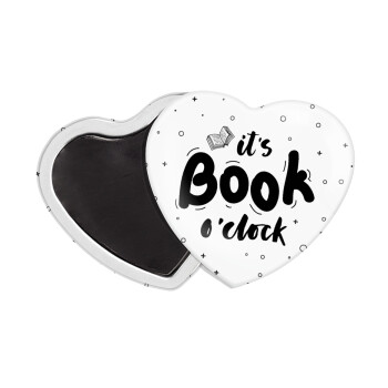 It's Book O'Clock, Μαγνητάκι καρδιά (57x52mm)