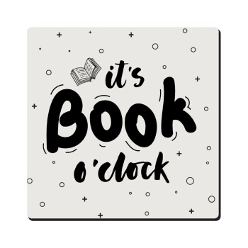 It's Book O'Clock, Τετράγωνο μαγνητάκι ξύλινο 6x6cm