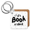 It's Book O'Clock, Μπρελόκ Ξύλινο τετράγωνο MDF