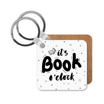It's Book O'Clock, Μπρελόκ Ξύλινο τετράγωνο MDF 5cm (3mm πάχος)