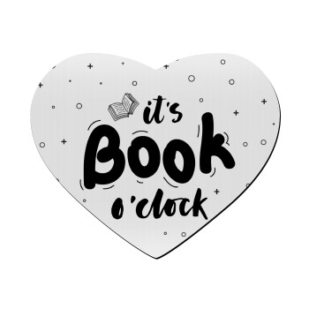 It's Book O'Clock, Mousepad heart 23x20cm
