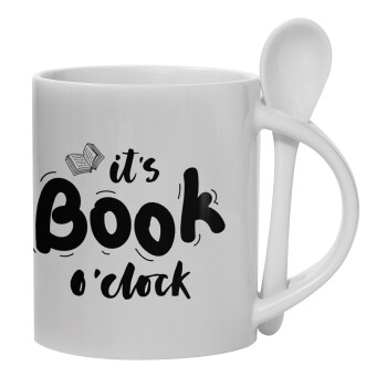 It's Book O'Clock, Κούπα, κεραμική με κουταλάκι, 330ml (1 τεμάχιο)