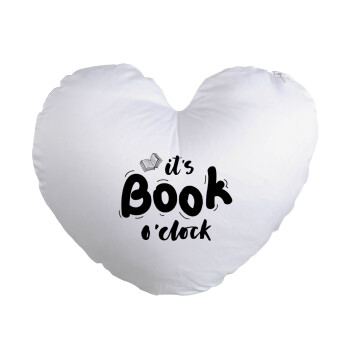 It's Book O'Clock, Μαξιλάρι καναπέ καρδιά 40x40cm περιέχεται το  γέμισμα