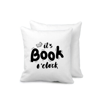 It's Book O'Clock, Μαξιλάρι καναπέ 40x40cm περιέχεται το  γέμισμα