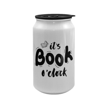 It's Book O'Clock, Κούπα ταξιδιού μεταλλική με καπάκι (tin-can) 500ml