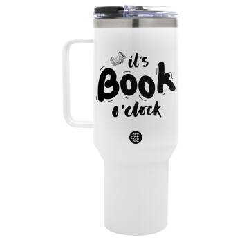 It's Book O'Clock, Mega Tumbler με καπάκι, διπλού τοιχώματος (θερμό) 1,2L