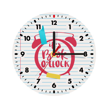 It's Book O'Clock lines, Wooden wall clock (20cm)
