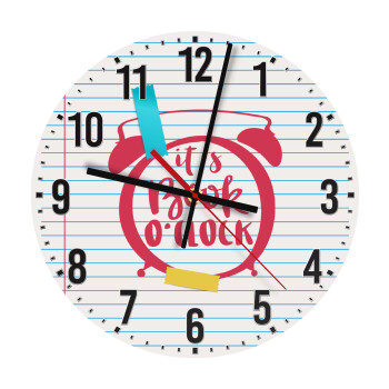 It's Book O'Clock lines, Ρολόι τοίχου ξύλινο (30cm)