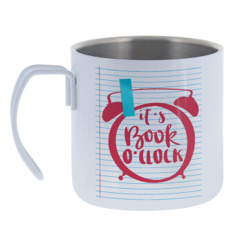It's Book O'Clock lines, Mug Stainless steel double wall 400ml
