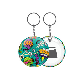 Comic oh, Μπρελόκ μεταλλικό 5cm με ανοιχτήρι