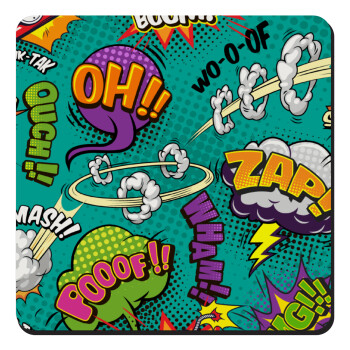 Comic oh, Τετράγωνο μαγνητάκι ξύλινο 9x9cm