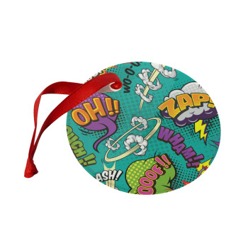 Comic oh, Στολίδι Χριστουγεννιάτικο στολίδι γυάλινο 9cm