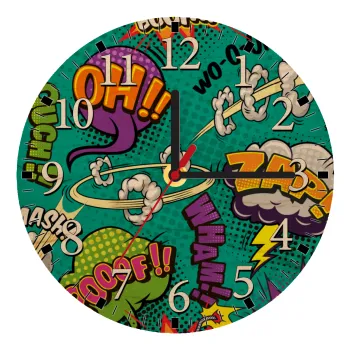 Comic oh, Ρολόι τοίχου ξύλινο plywood (20cm)