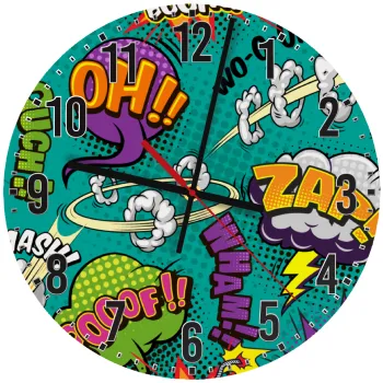 Comic oh, Ρολόι τοίχου ξύλινο (30cm)