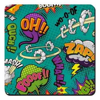 Comic oh, Τετράγωνο μαγνητάκι ξύλινο 9x9cm