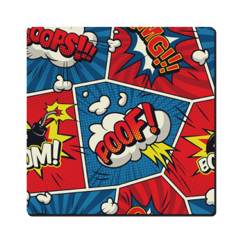 Comic boom!, Τετράγωνο μαγνητάκι ξύλινο 6x6cm