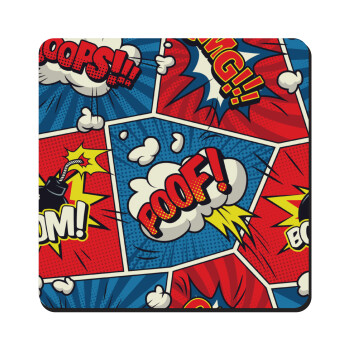 Comic boom!, Τετράγωνο μαγνητάκι ξύλινο 9x9cm