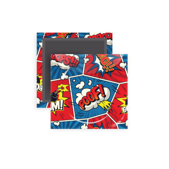 Comic boom!, Μαγνητάκι ψυγείου τετράγωνο διάστασης 5x5cm