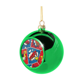 Comic boom!, Χριστουγεννιάτικη μπάλα δένδρου Πράσινη 8cm