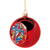 Comic boom!, Χριστουγεννιάτικη μπάλα δένδρου Κόκκινη 8cm