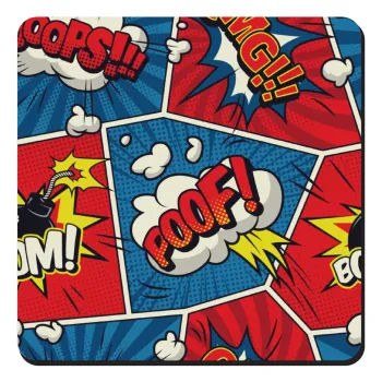 Comic boom!, Τετράγωνο μαγνητάκι ξύλινο 9x9cm