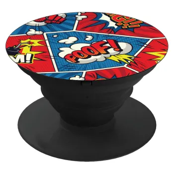 Comic boom!, Phone Holders Stand  Black Hand-held Mobile Phone Holder