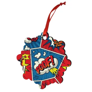 Comic boom!, Στολίδι Χριστουγεννιάτικο στολίδι snowflake ξύλινο 7.5cm