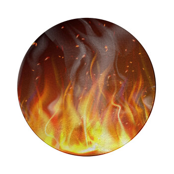 Fire&Flames, Επιφάνεια κοπής γυάλινη στρογγυλή (30cm)