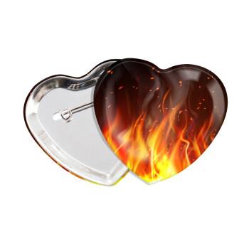 Fire&Flames, Κονκάρδα παραμάνα καρδιά (57x52mm)