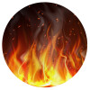 Fire&Flames, Mousepad Στρογγυλό 20cm