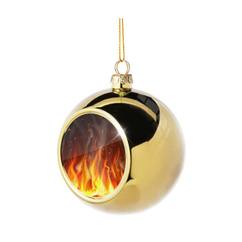 Fire&Flames, Χριστουγεννιάτικη μπάλα δένδρου Χρυσή 8cm