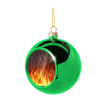 Fire&Flames, Χριστουγεννιάτικη μπάλα δένδρου Πράσινη 8cm