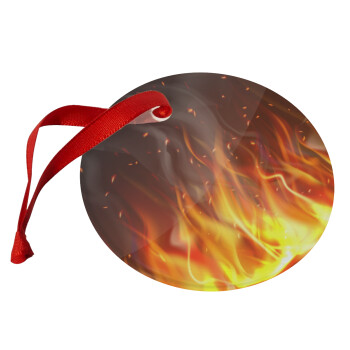 Fire&Flames, Χριστουγεννιάτικο στολίδι γυάλινο 9cm
