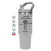 GREY color, 890ml (30oz) stainless Steel Tumbler with Handle