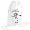 Backpack pouch GYMBAG white (28x40cm)