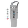 GREY color, 890ml (30oz) stainless Steel Tumbler with Handle